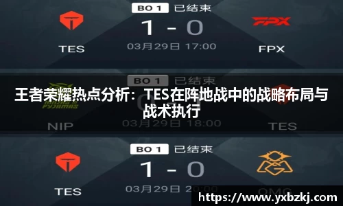 王者荣耀热点分析：TES在阵地战中的战略布局与战术执行